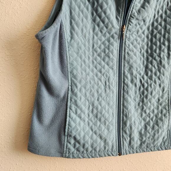 Columbia Women's Size Large Blue Quilted Zippered Vest Jacket - Picture 3 of 9